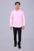 Veshbhoshaa Bluebird Baby Pink Men'S Office Shirt